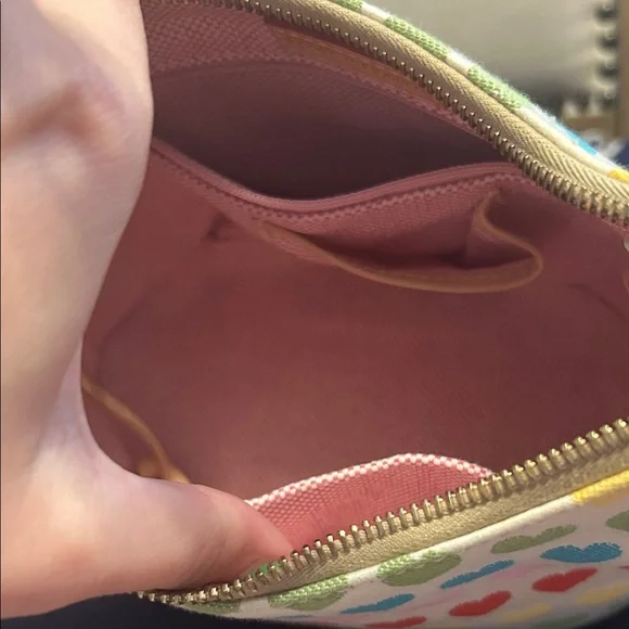 Vintage Y2K Dooney & Bourke Multicolor Heart Shoulder Bucket Bag - Picture 4 of 9